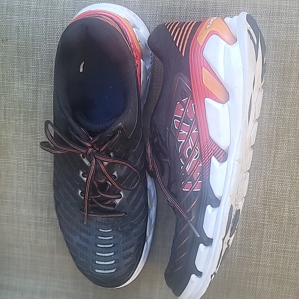 Hoka Black and Red Athletic Shoes SZ 12.5 - Picture 7 of 13